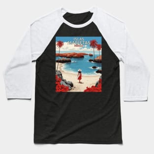 Isla Marietas Mexico Vintage Poster Tourism 2 Baseball T-Shirt